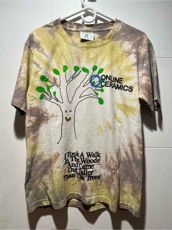 Online Ceramics Other - Online Ceramics Tie-Dye Tree Graphic Tee - Green & Yellow - Size Small